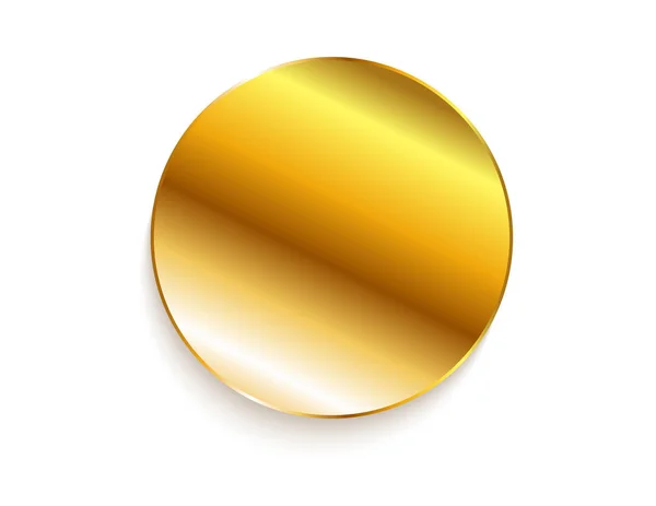 Zlatá Samolepka Izolovaný Dekor — Stockový vektor