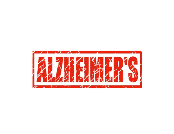 Alzheimer Red Stamp — Stock Vector