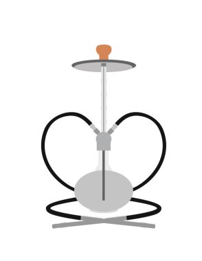 Beyaz bir arka plan üzerinde nargile Sigara