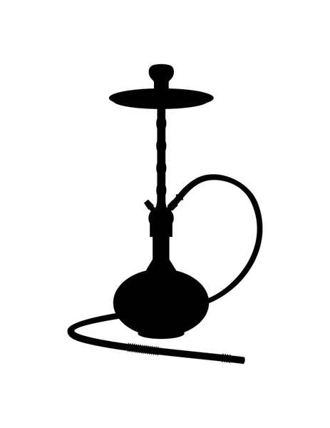 Hookah Silueta Fumar Aislado — Archivo Imágenes Vectoriales