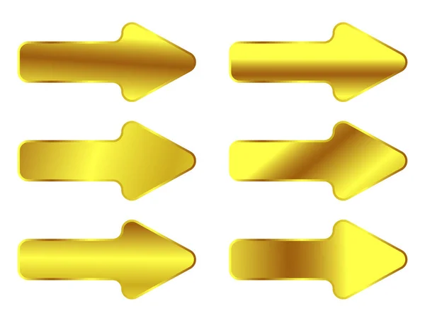 Pilar Pekare Isolerade Guld — Stock vektor