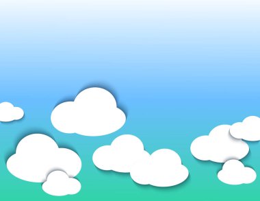 Bulut arka plan gölge ile