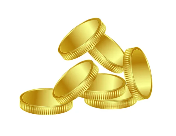 Zlatá Mince Vlas Samostatný — Stockový vektor