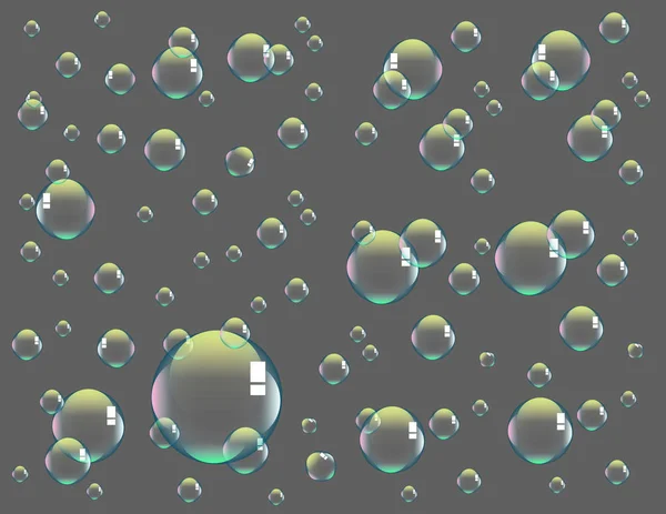 Mýdlové Bubliny Výzdoba Samostatný — Stockový vektor