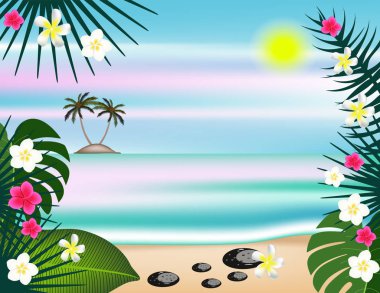 Deniz plaj dekor arka plan