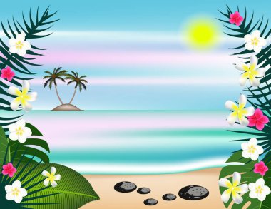 Deniz plaj dekor arka plan