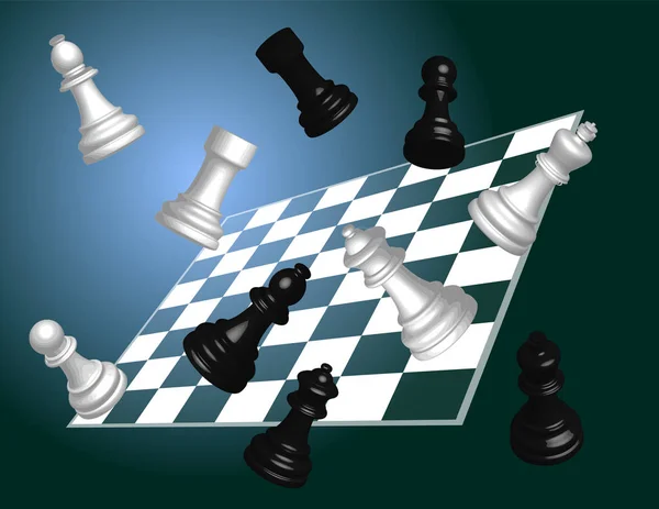 Échecs Décor Bannière — Image vectorielle