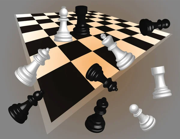 Échecs Décor Bannière — Image vectorielle