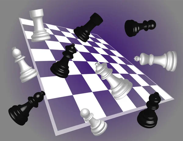 チェス バナー装飾 — ストックベクタ