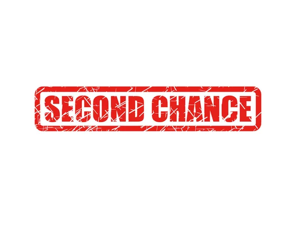 Second Chance Red Stamp — Stock Vector