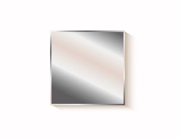 分離された正方形の銀色のステッカー — ストックベクタ