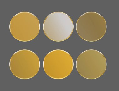 Altın Şeffaf Sticker izole