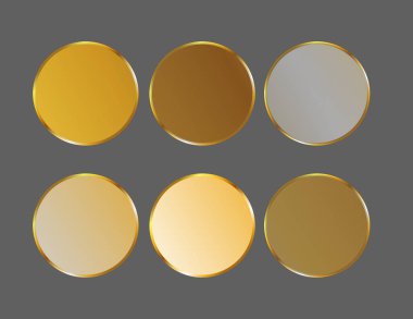 Altın Şeffaf Sticker izole