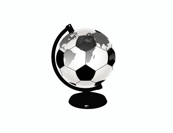 Globe Fotbolls Ball Dekor — Stock vektor