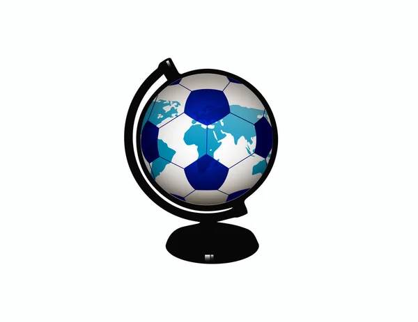 Globe Décor Ballon Football — Image vectorielle