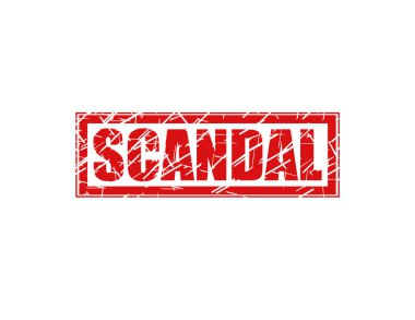 Skandal kırmızı pul izole