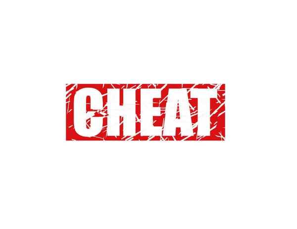 Cheat Sello Rojo Aislado — Vector de stock