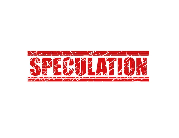 Speculation Red Stamp Isolated — Stock Vector