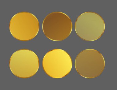 Altın Şeffaf Sticker izole