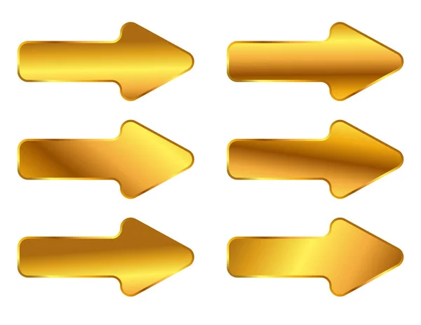 Pilar Pekare Isolerade Guld — Stock vektor