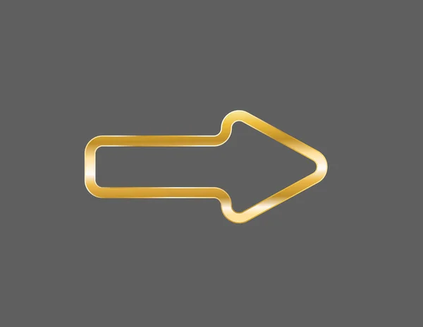 Pilpekare Isolerade Guld — Stock vektor