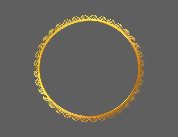 Декор Золотистого Візерунка Рамки — стоковий вектор