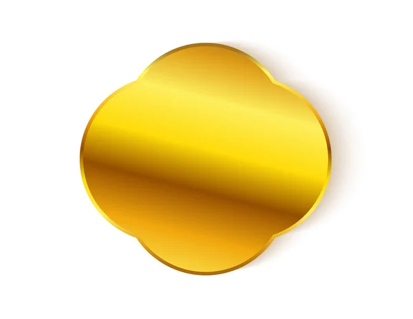 Etiqueta Adhesiva Vacía Oro — Vector de stock