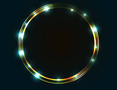 Neon canlı yuvarlak çerçeve