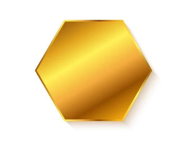 Decoración Oro Pegatina Cubo — Vector de stock