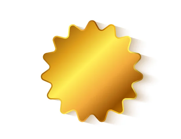 Pegatina Oro Estrella Vacía — Vector de stock