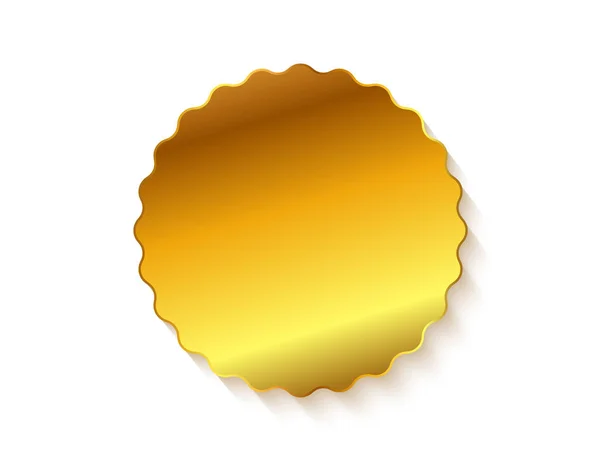 Estrela Adesivo Ouro Vazio — Vetor de Stock