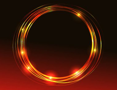 Neon yuvarlak kare dekor