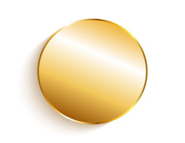 Gölge ile izole altın etiket