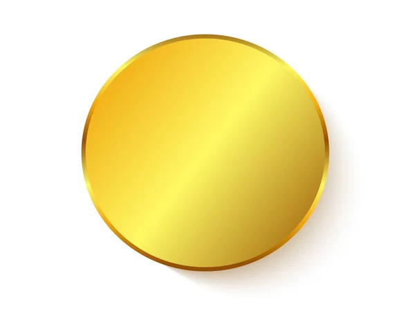 Pegatina Oro Aislada Con Sombra — Vector de stock