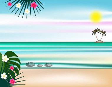 Deniz güneşi plaj arka plan dekor