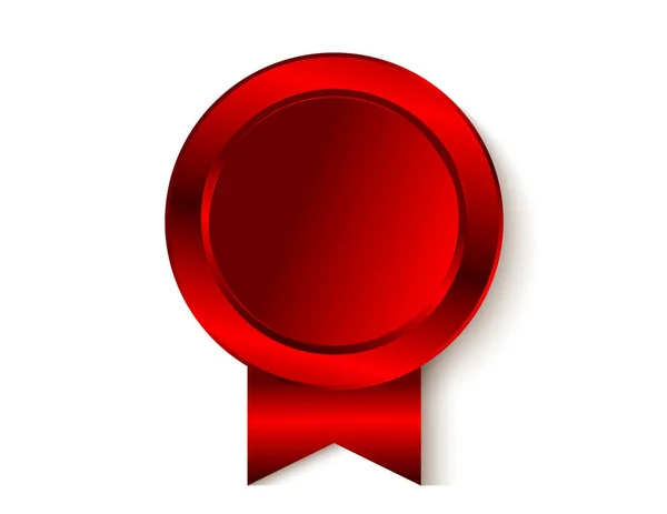 Κόκκινο Μετάλλιο Απομονωμένο Σκιά — Διανυσματικό Αρχείο