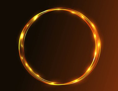 Neon yuvarlak çerçeve parlak dekor