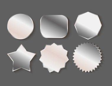 Şekiller boş etiketleri kare, daire, yıldız