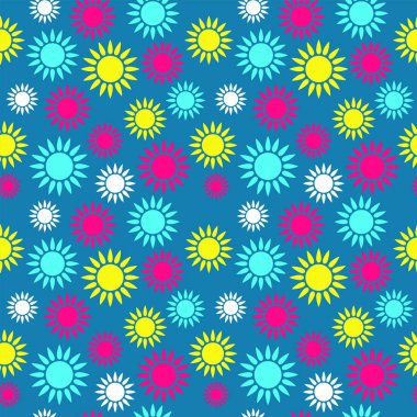 Güneş parlak Dikişsiz desen dekor