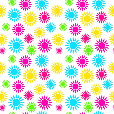 Güneş parlak Dikişsiz desen dekor