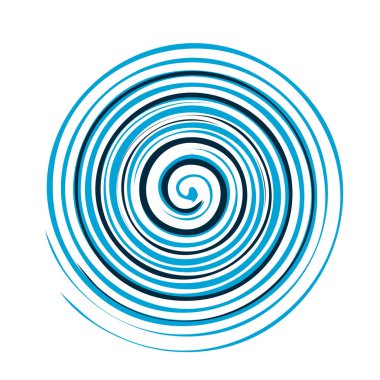 Beyaz arka planda huni mavisi