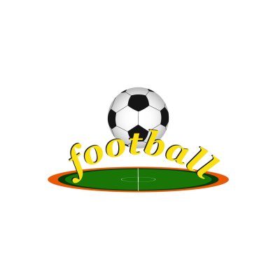 Beyaz arka planda logo futbol
