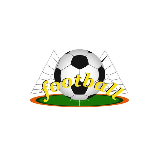 Logo Fußball Auf Weißem Hintergrund — Stockvektor