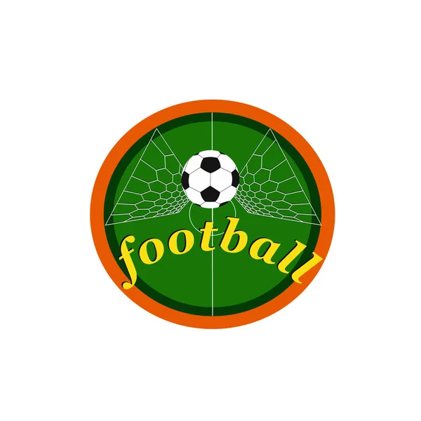 Logo Fotboll Vit Bakgrund — Stock vektor