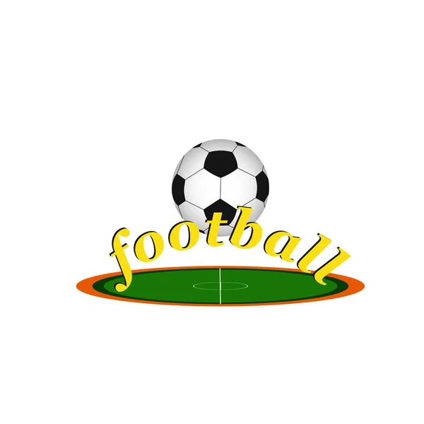 Логотип Футбола Белом Фоне — стоковый вектор