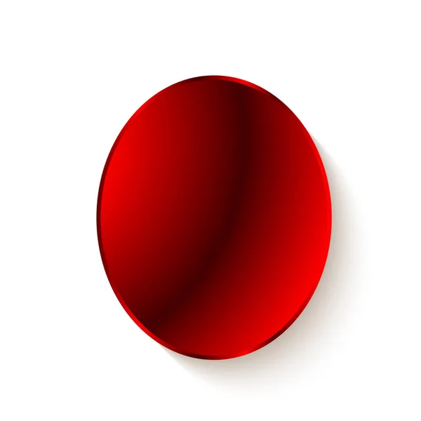 Sticker Ovale Avec Ombre Isolé — Image vectorielle