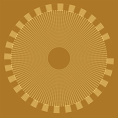 Çerçeve yuvarlak kahverengi dekor izole