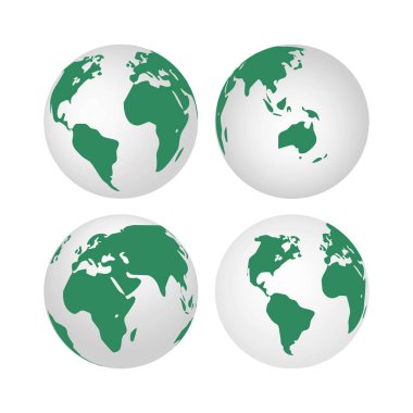3D Globe Earth izole dekor