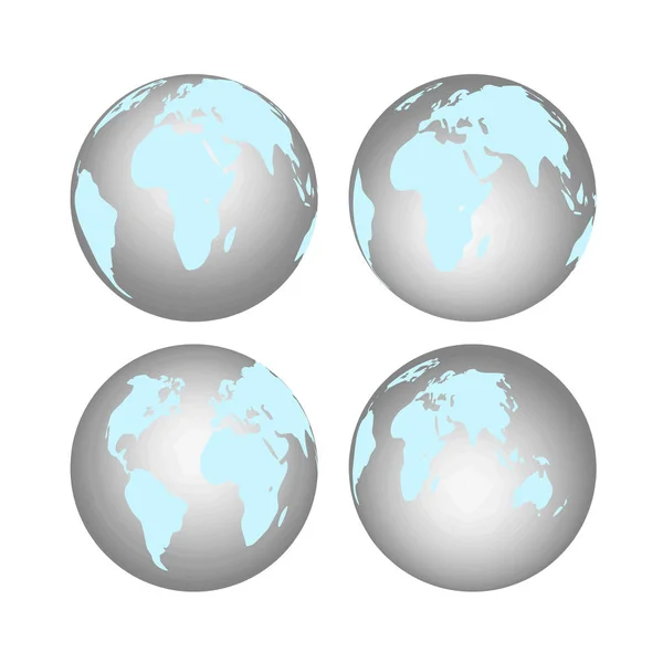 Globe Ziemia Białym Tle Wystrój — Wektor stockowy