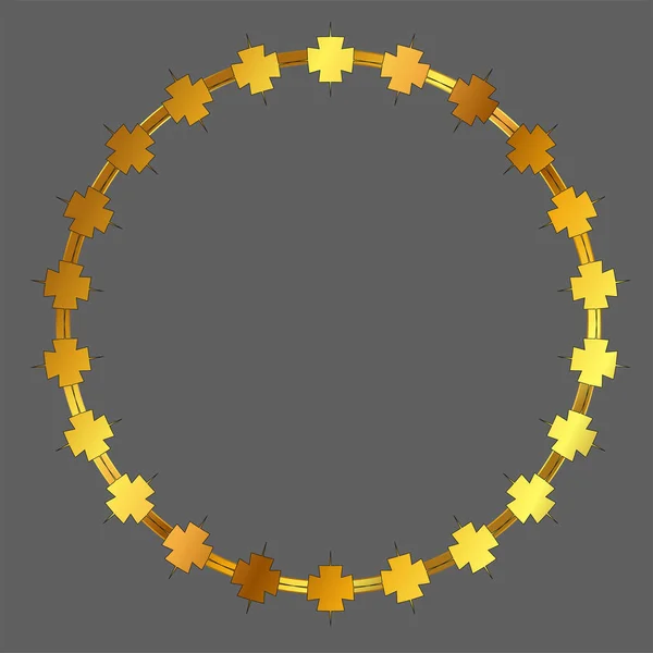 Frame Decoration Gold Isolated — Stock Vector